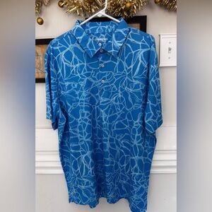 Chubbies Vibrant Blue Abstract Polo